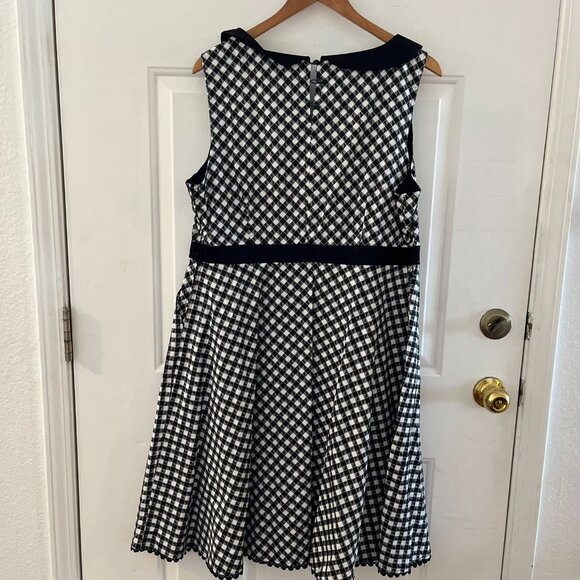 Orphanblack Torrid Black/White Plaid Retro Rockabilly Swing Dress Sz 16 - Picture 10 of 13